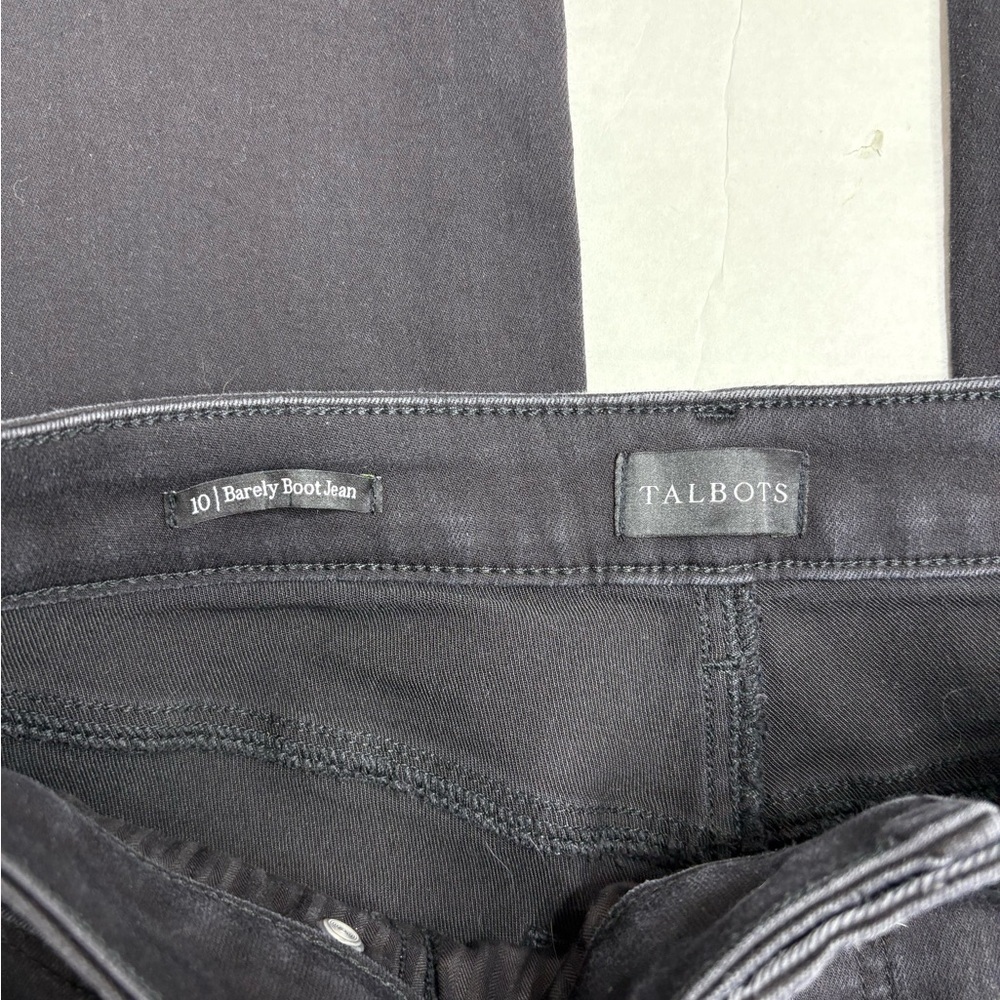 Talbots Solid Black Barely Boot Cut Stretch Jeans - image 2
